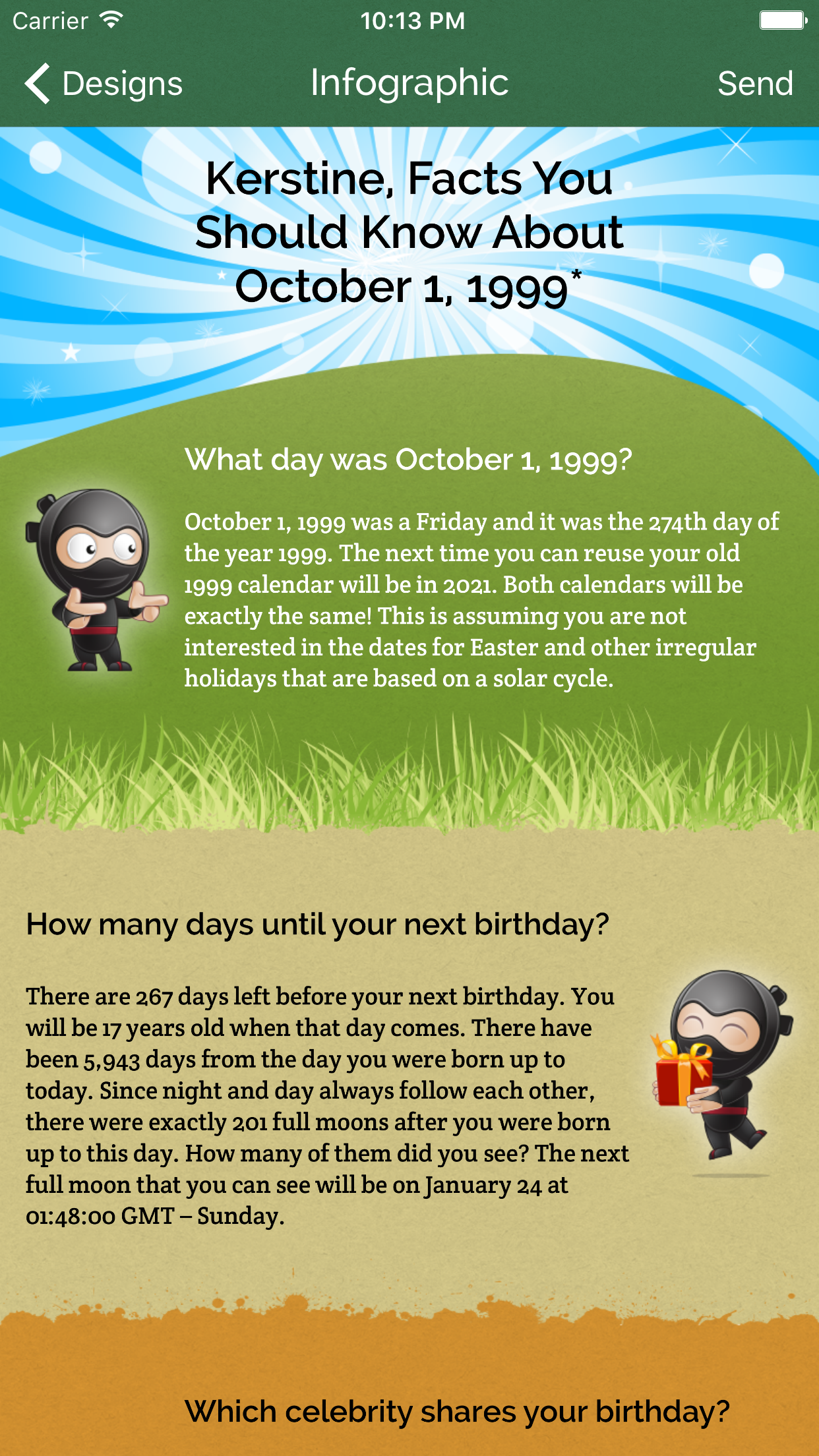 MyBirthday.Ninja gallery image