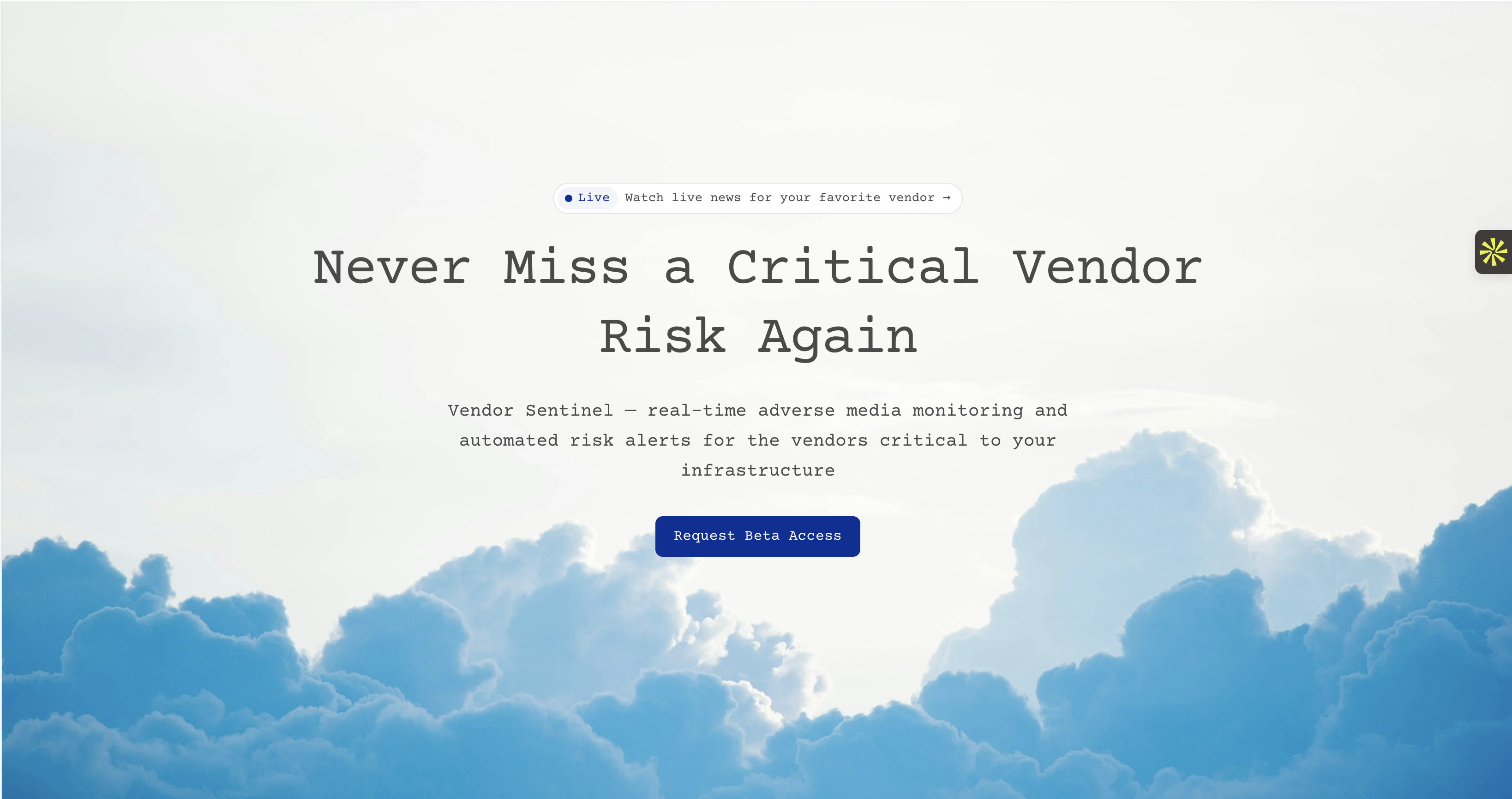 Vendor Sentinel - Early Warning System gallery image
