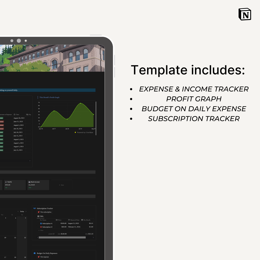 Notion Finance Tracker gallery image