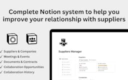 Notion Suppliers Manager media 2
