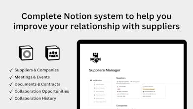 Notion Suppliers Manager gallery image