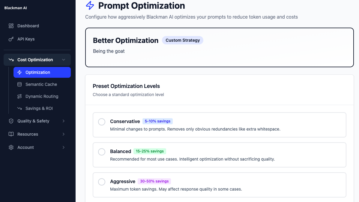 Blackman AI - Screenshot 4 showing product features and functionality