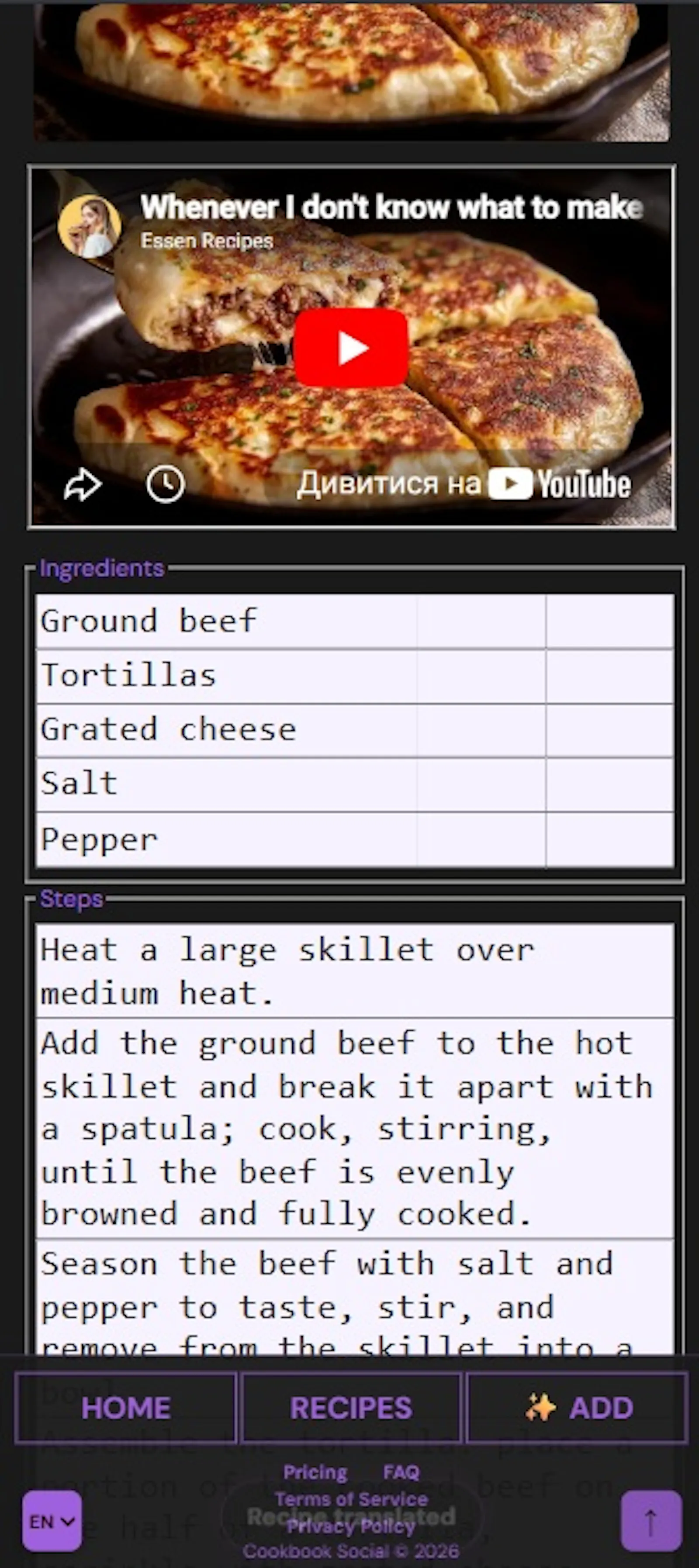 CookbookSocial screenshot 3