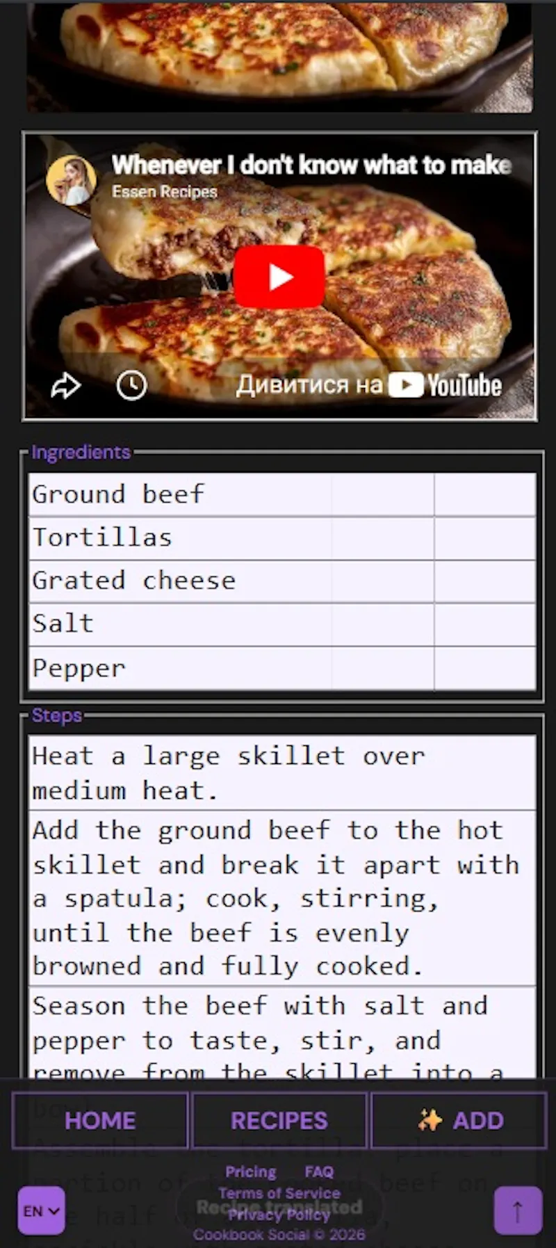 CookbookSocial screenshot 3