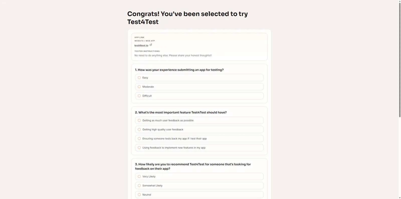 Test4Test screenshot 3