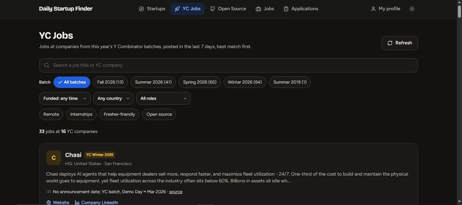 Startup Finder screenshot 1