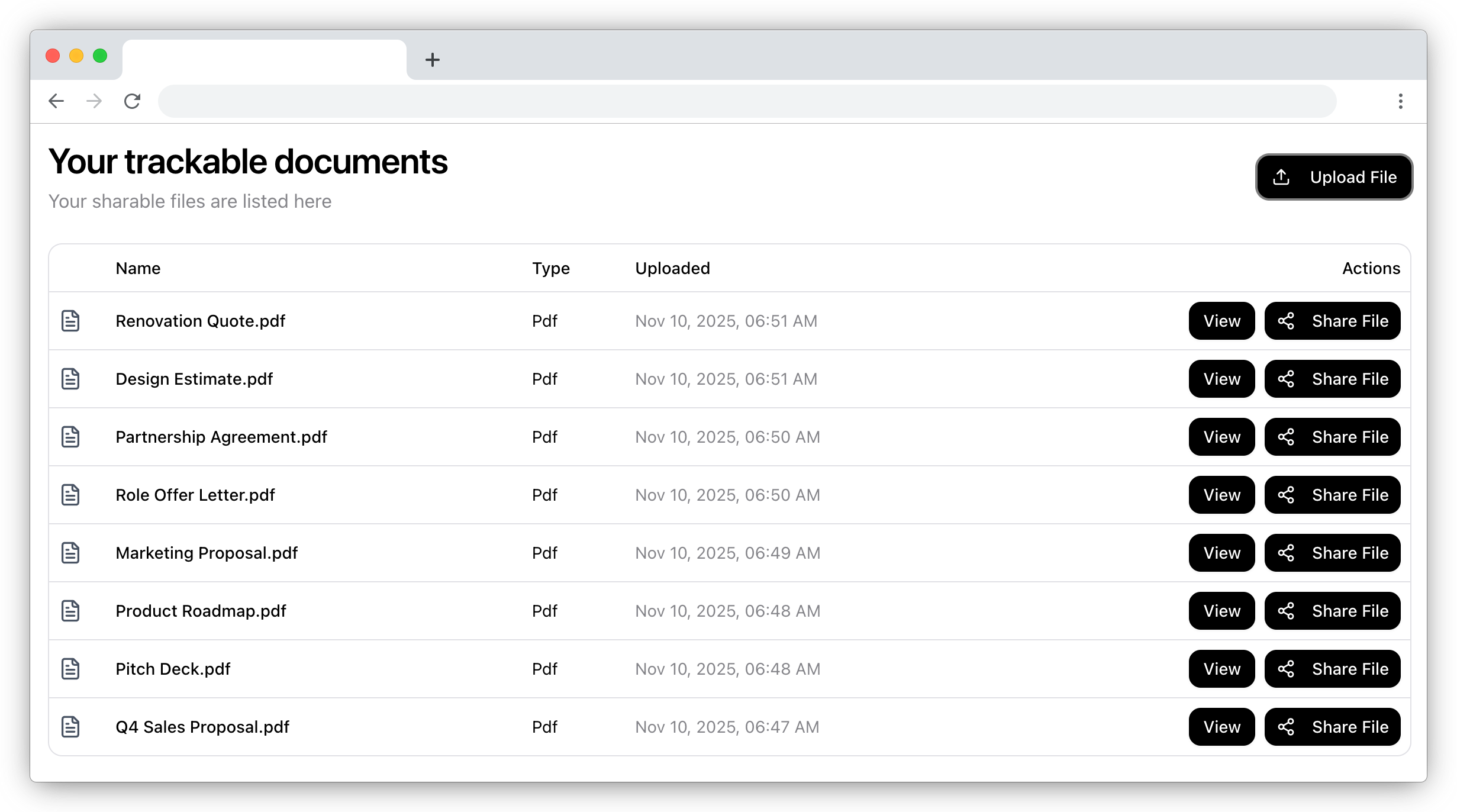 Docutracker - Screenshot 4 showing product features and functionality
