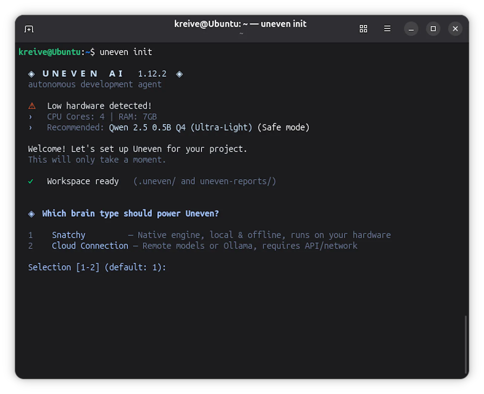 Uneven AI screenshot 2