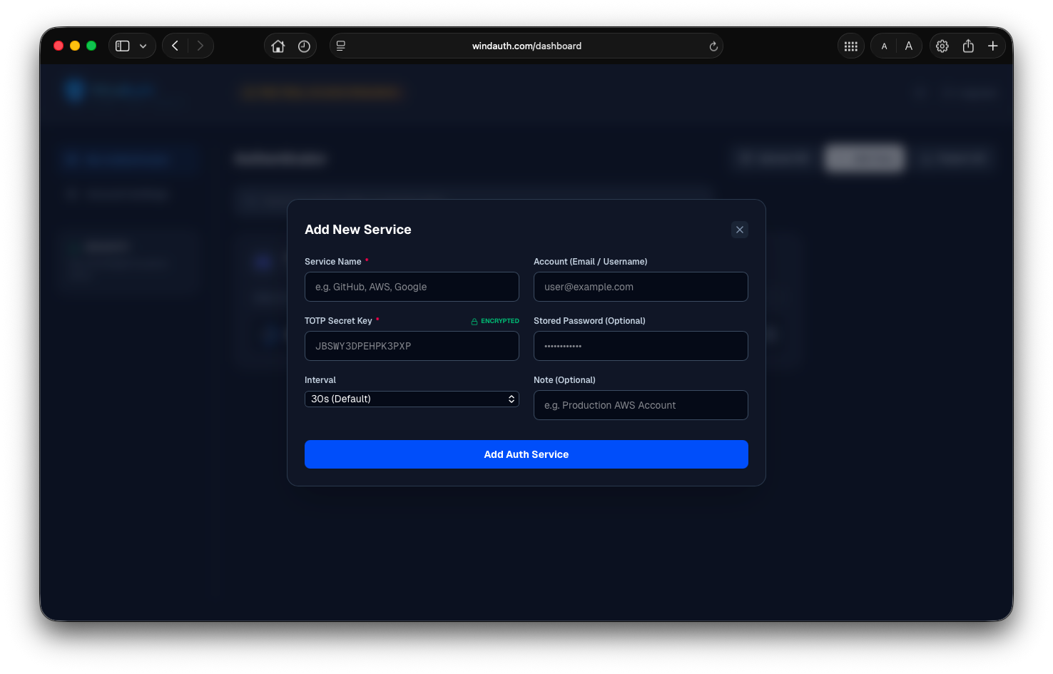 WindAuth gallery image