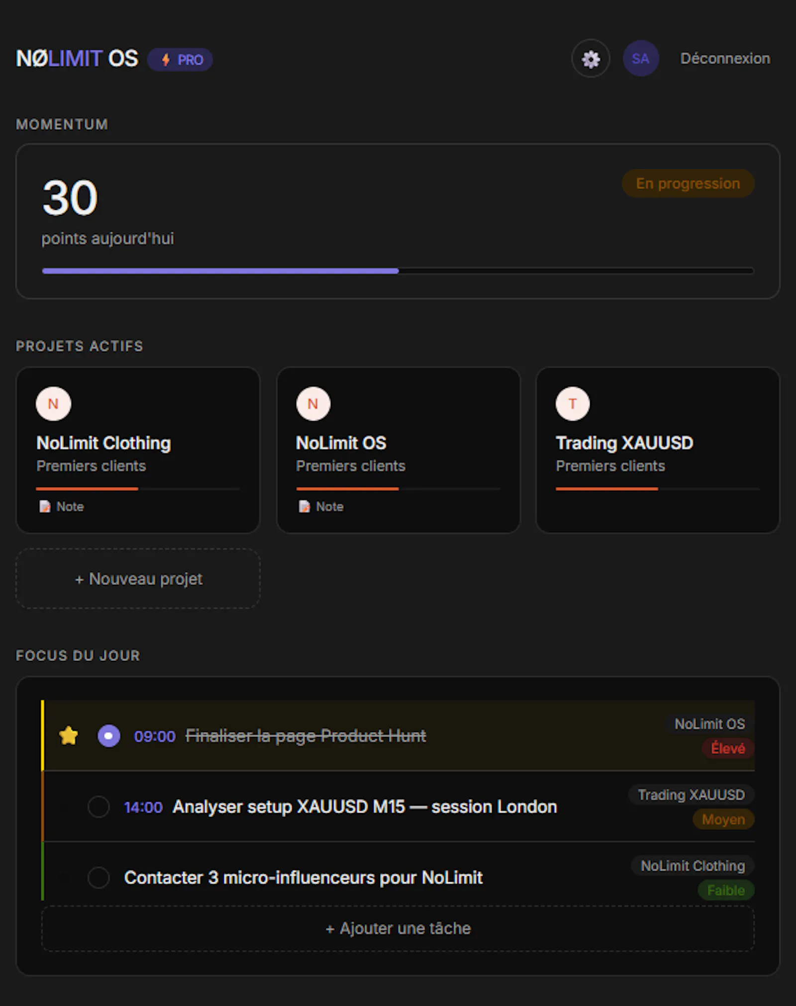 NØ LIMIT OS screenshot 2