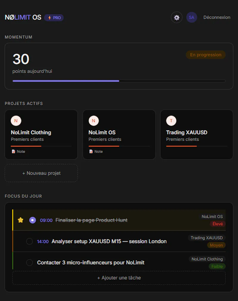 NØ LIMIT OS screenshot 2
