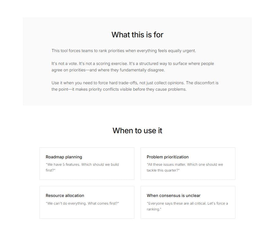 What Comes First - Main product screenshot demonstrating key features and user interface