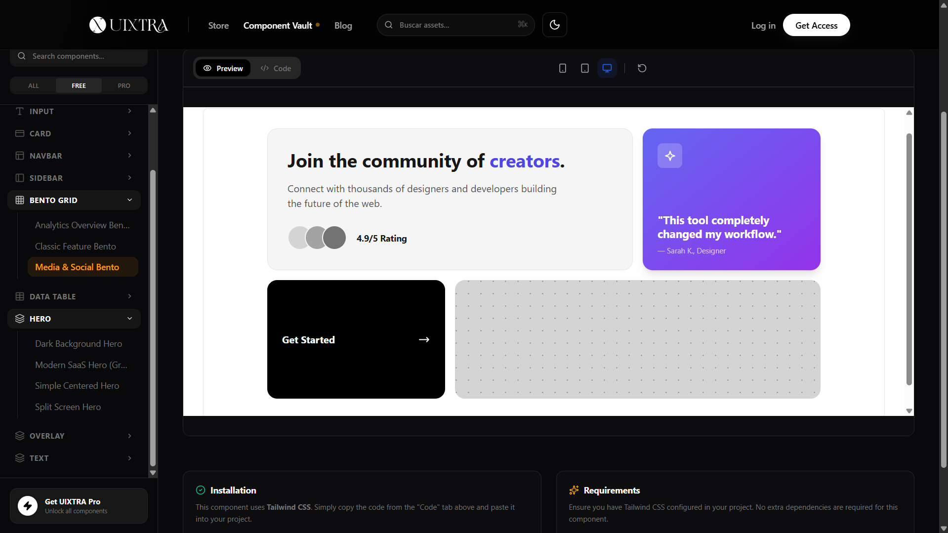 UIXTRA - Screenshot 3 showing product features and functionality