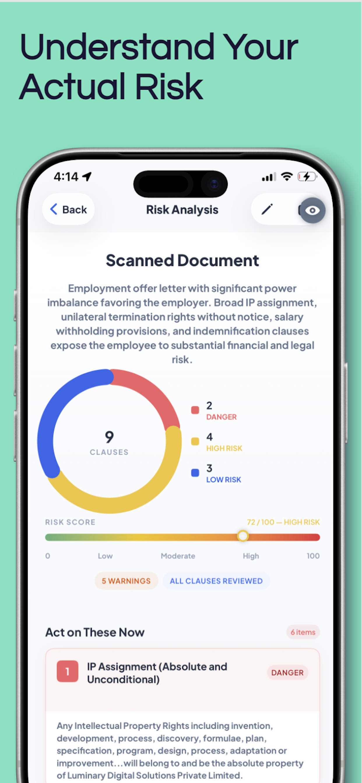 Clause Contract Analyzer iOS gallery image
