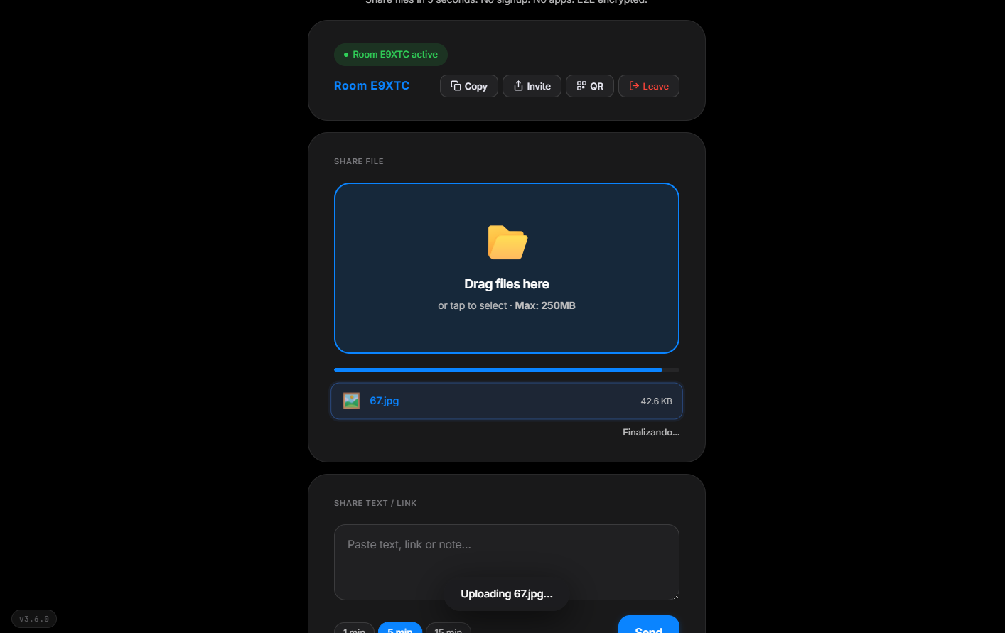Ghost Drop  — Share files in 5 seconds gallery image