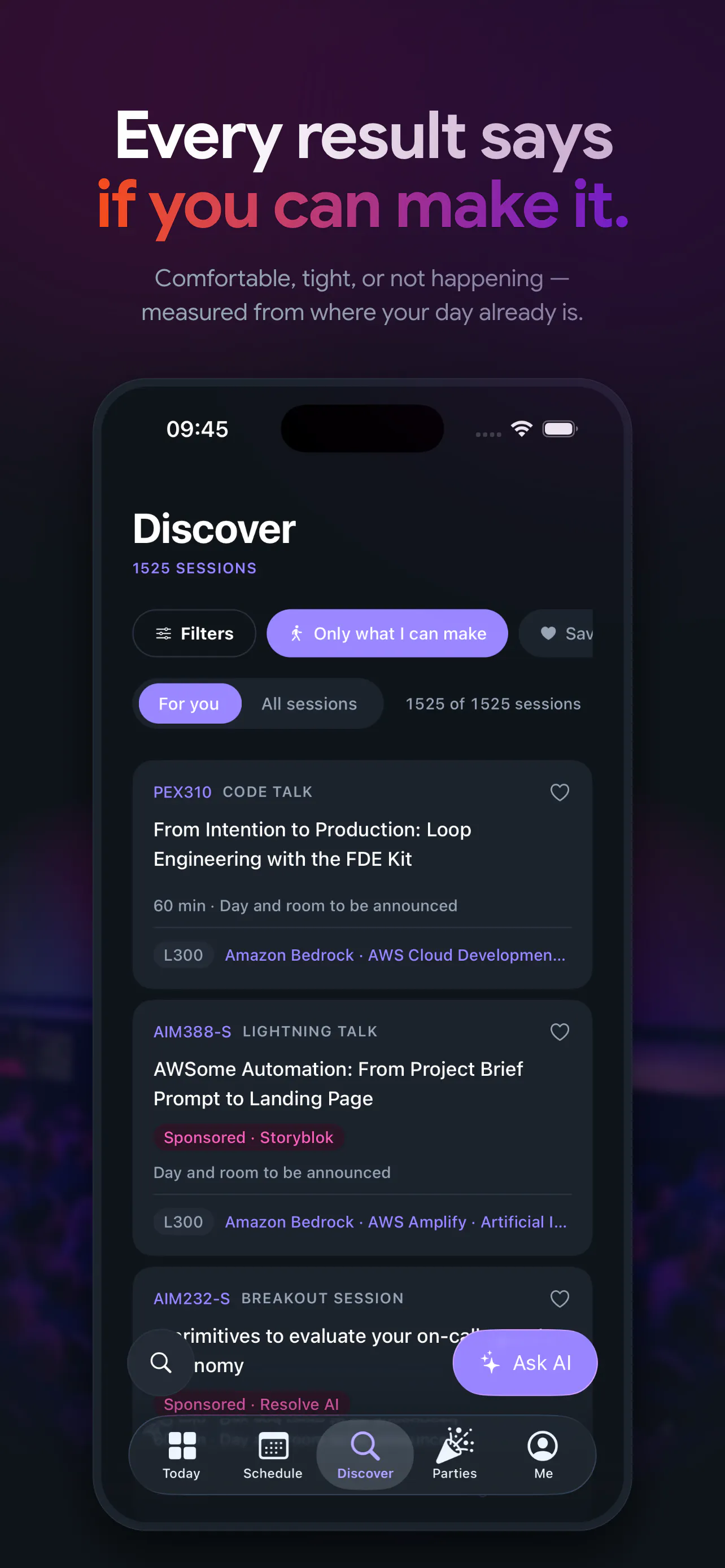 SessionStack - AWS re:Invent Planner gallery image