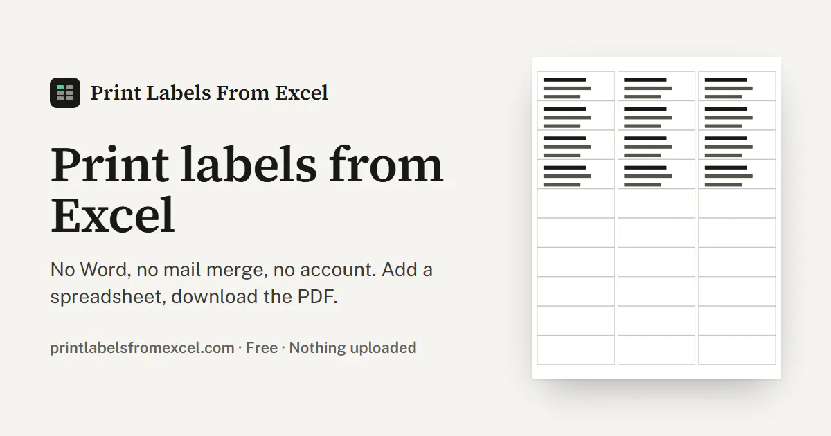 Print Labels From Excel gallery image
