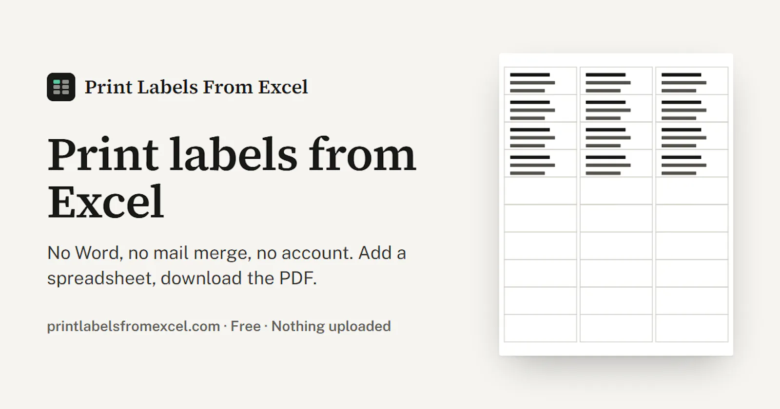 Print Labels From Excel screenshot 1