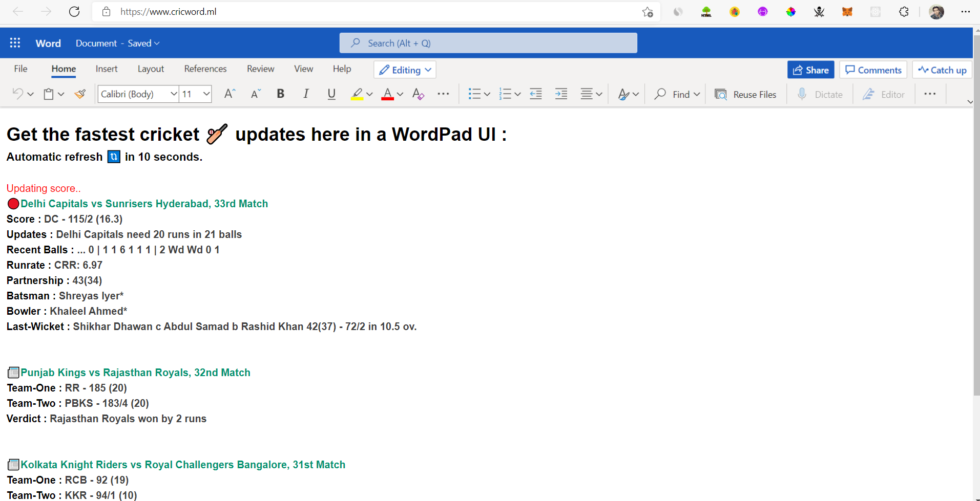 Cricword gallery image