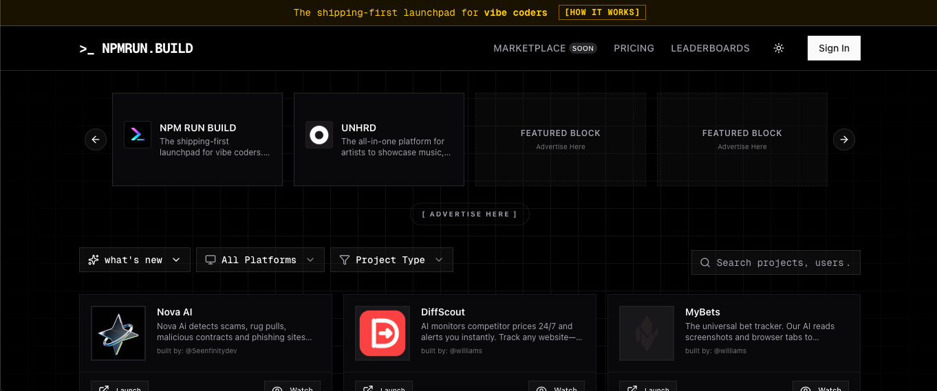 NPMRUN.BUILD gallery image