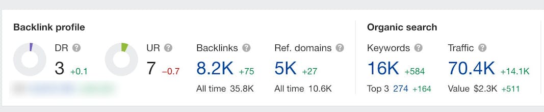 Niche Site Metrics gallery image