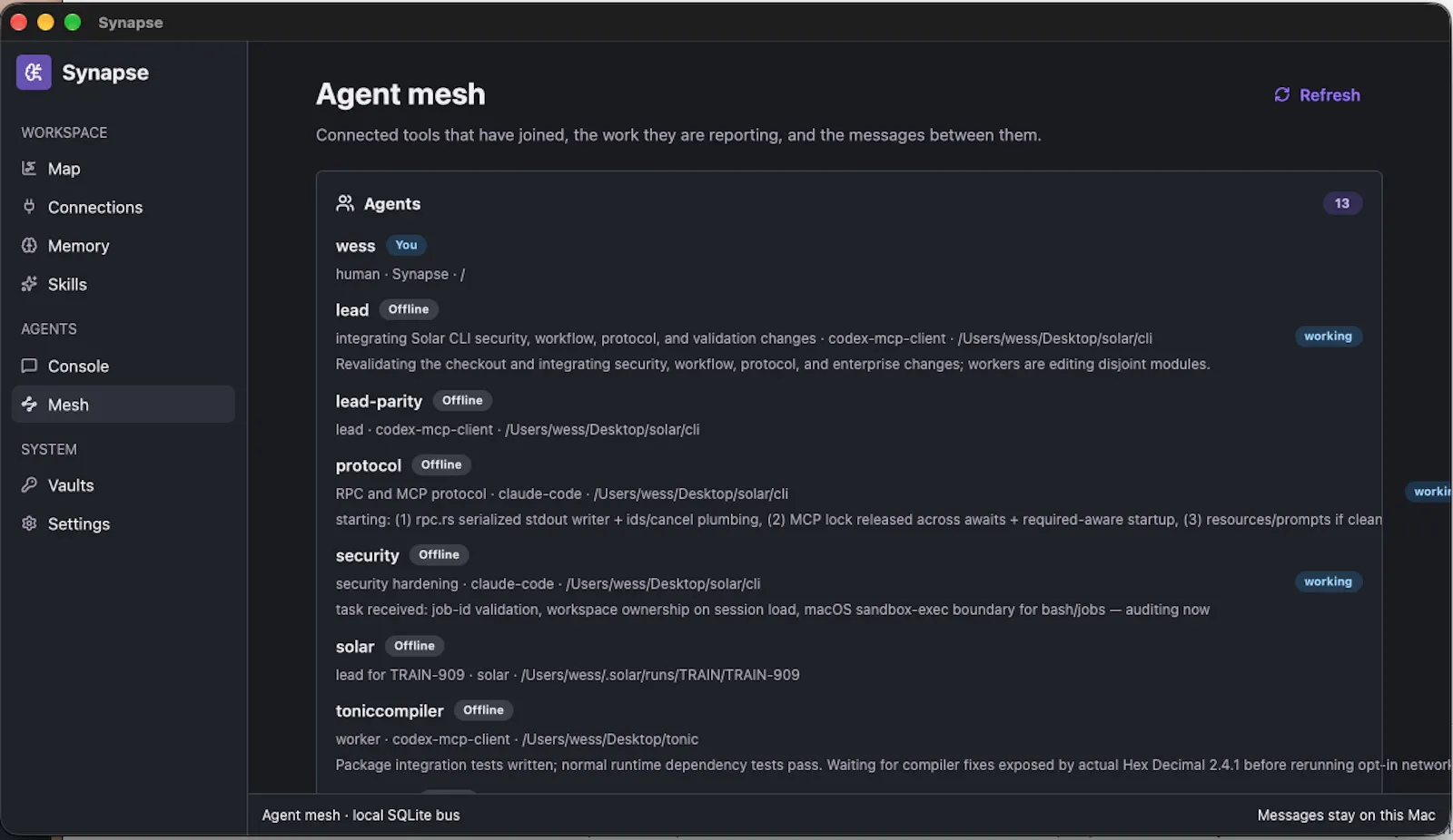 Synapse: shared memory for coding agents screenshot 3