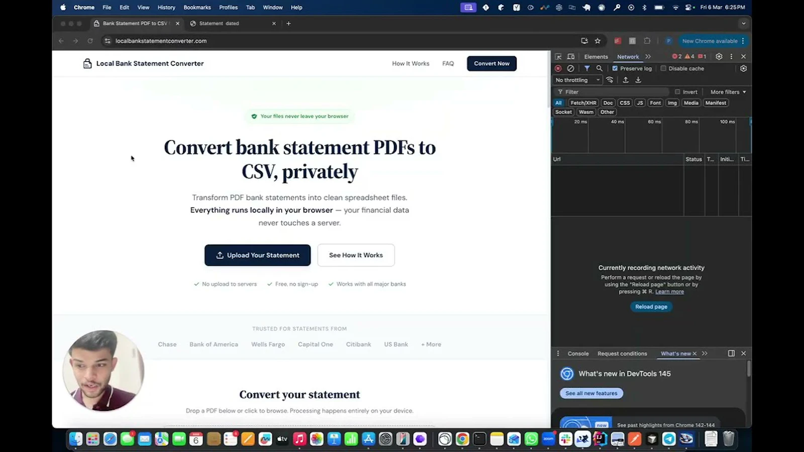 Local Bank Statement Converter screenshot 1 (video preview)