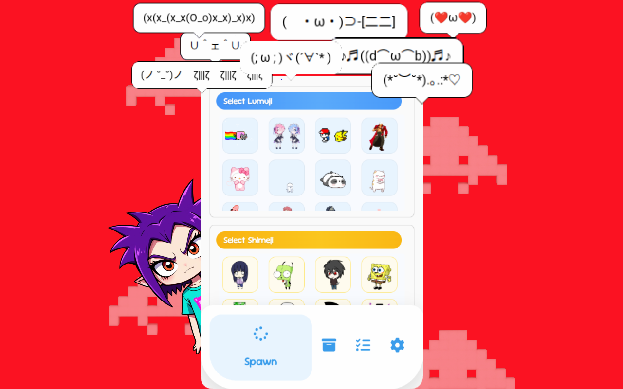 Lumuji: браузер Pet Shimeji и Gif - Lumuji: браузер Anime Pet Shimeji и Gif - Chrome Web Store медиа 1