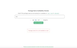 Package name availability checker media 2