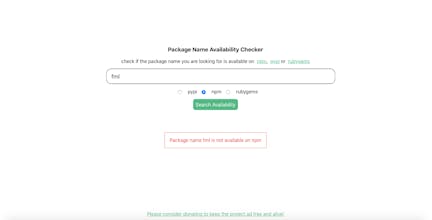 Package name availability checker gallery image