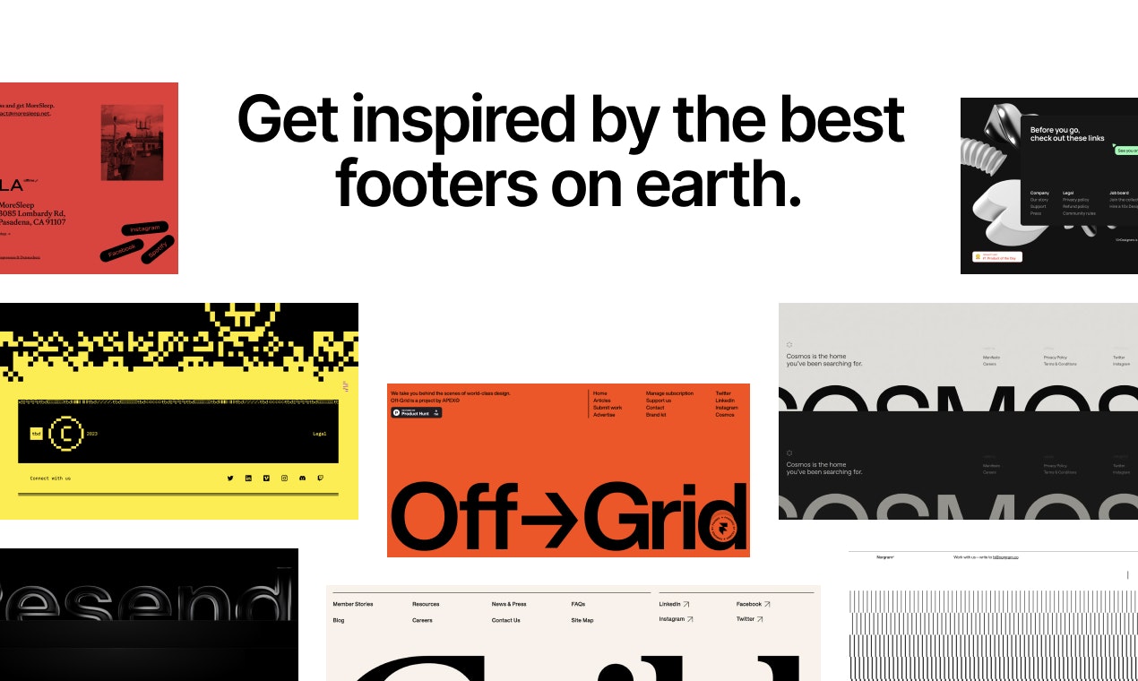 startuptile Footer-A curated gallery of the best footer inspiration on earth