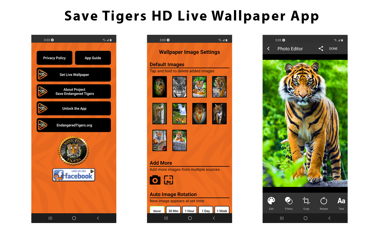 Save Tigers Wallpaper App & Screensaver  gallery image