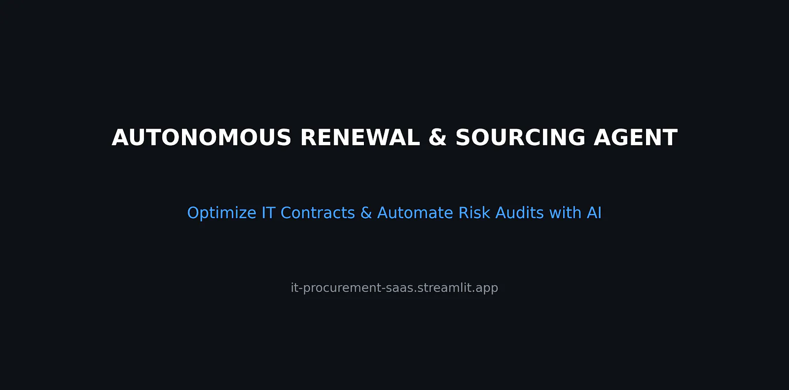 Autonomous Renewal & Sourcing Agent