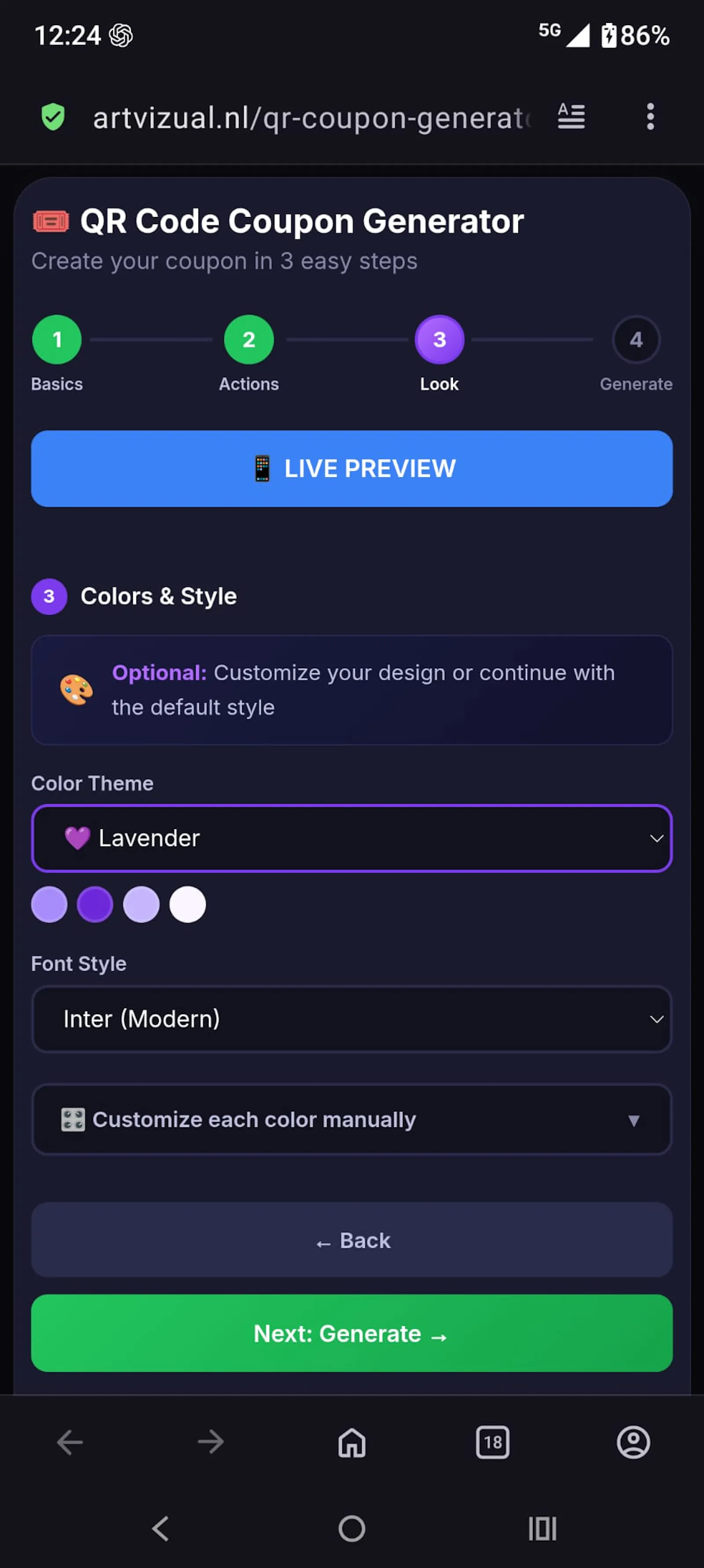 QR Coupon Generator with Social Unlocks screenshot 5