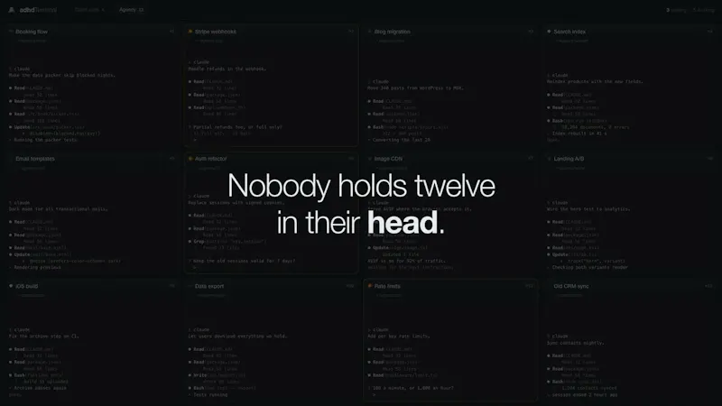 adhdTerminal screenshot 1 (video preview)