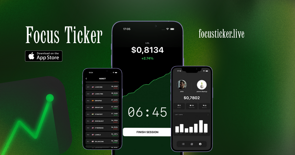 Focus Ticker - Main product screenshot demonstrating key features and user interface