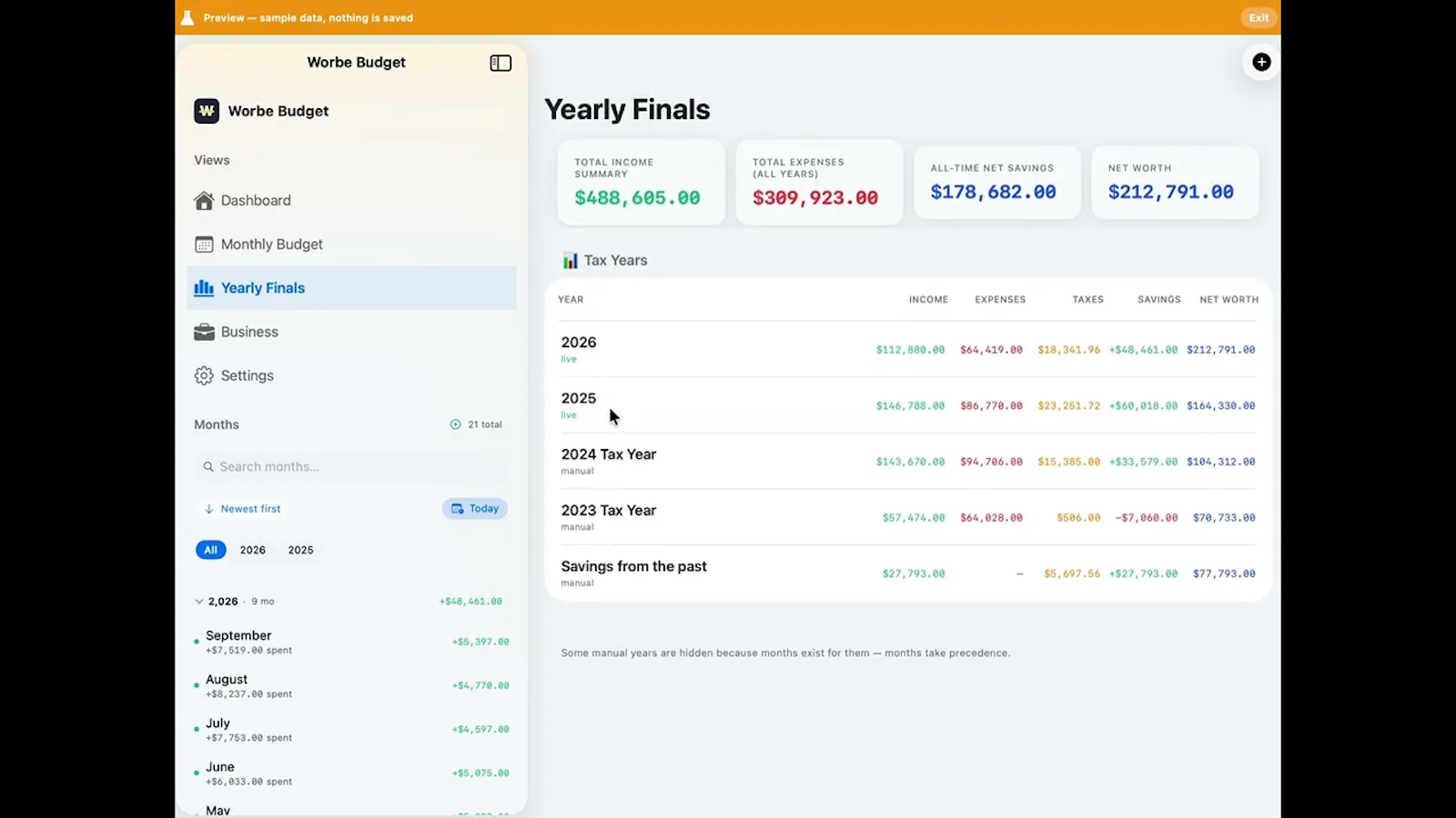 Worbe Budget screenshot 1 (video preview)