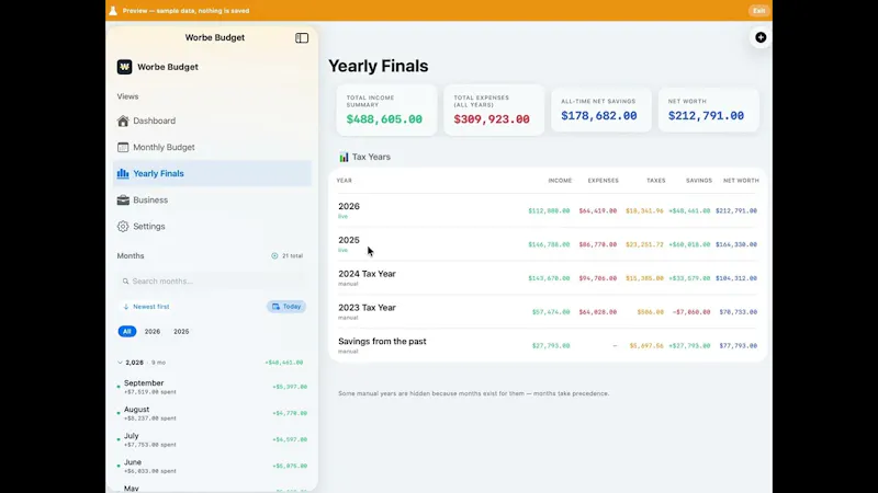Worbe Budget screenshot 1 (video preview)