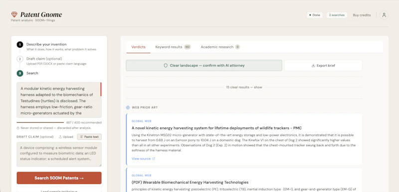 Patent Gnome screenshot 5