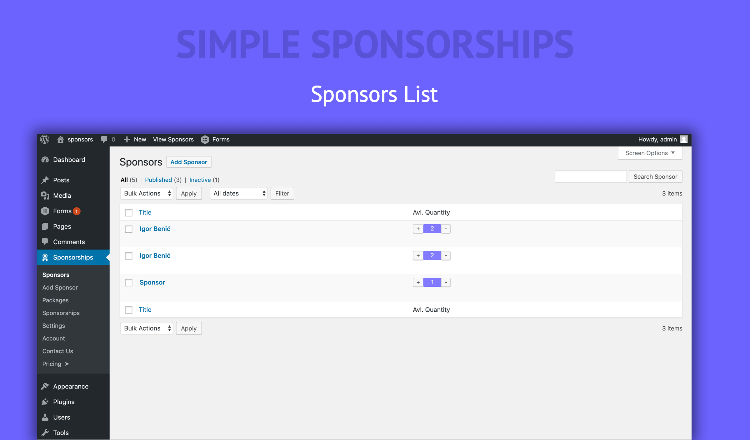 Simple Sponsorships gallery image