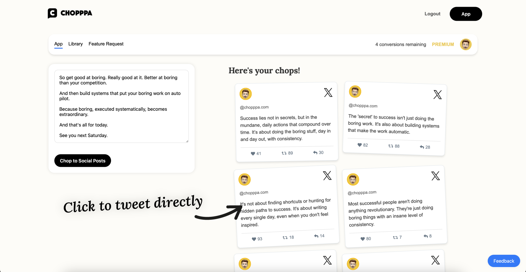 Chopppa - One click content conversion media 4