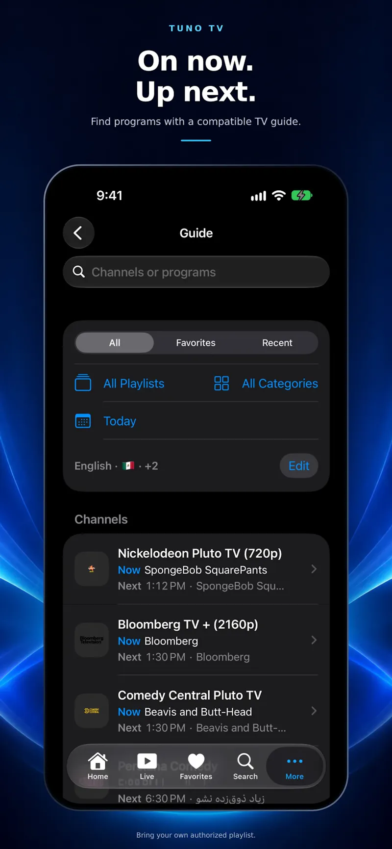 Tuno TV: IPTV Player screenshot 5