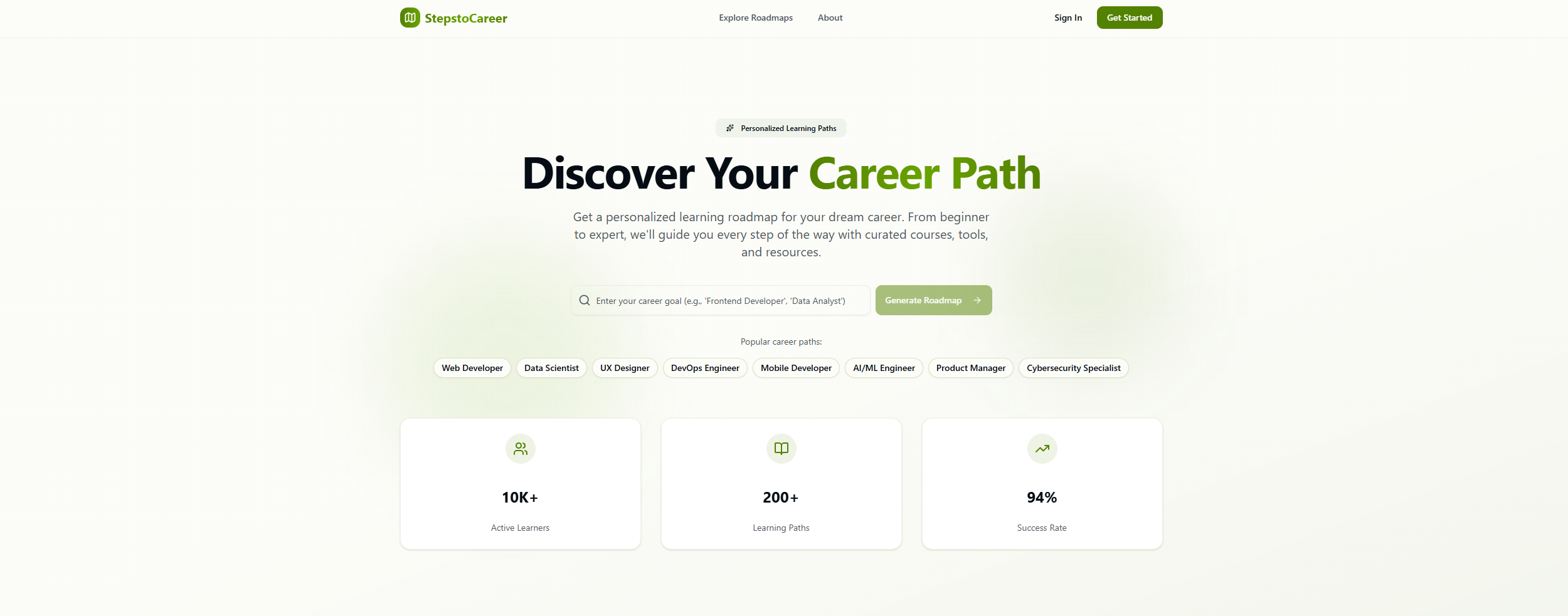 StepsToCareer - AI-powered guidance for your career journeyメディア1