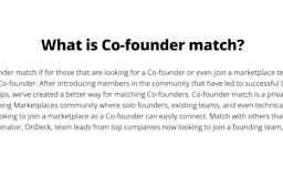 Marketplace Co-founder Match media 2