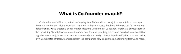 Marketplace Co-founder Match gallery image