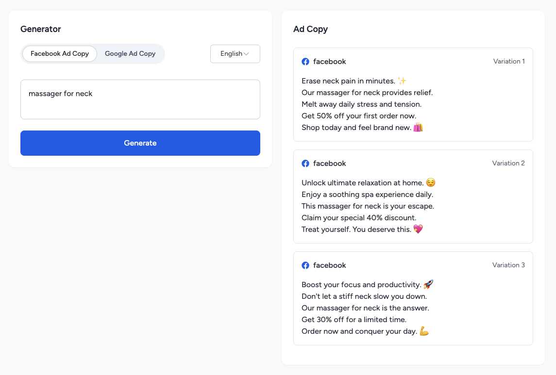 AI Ad Copy Generator gallery image