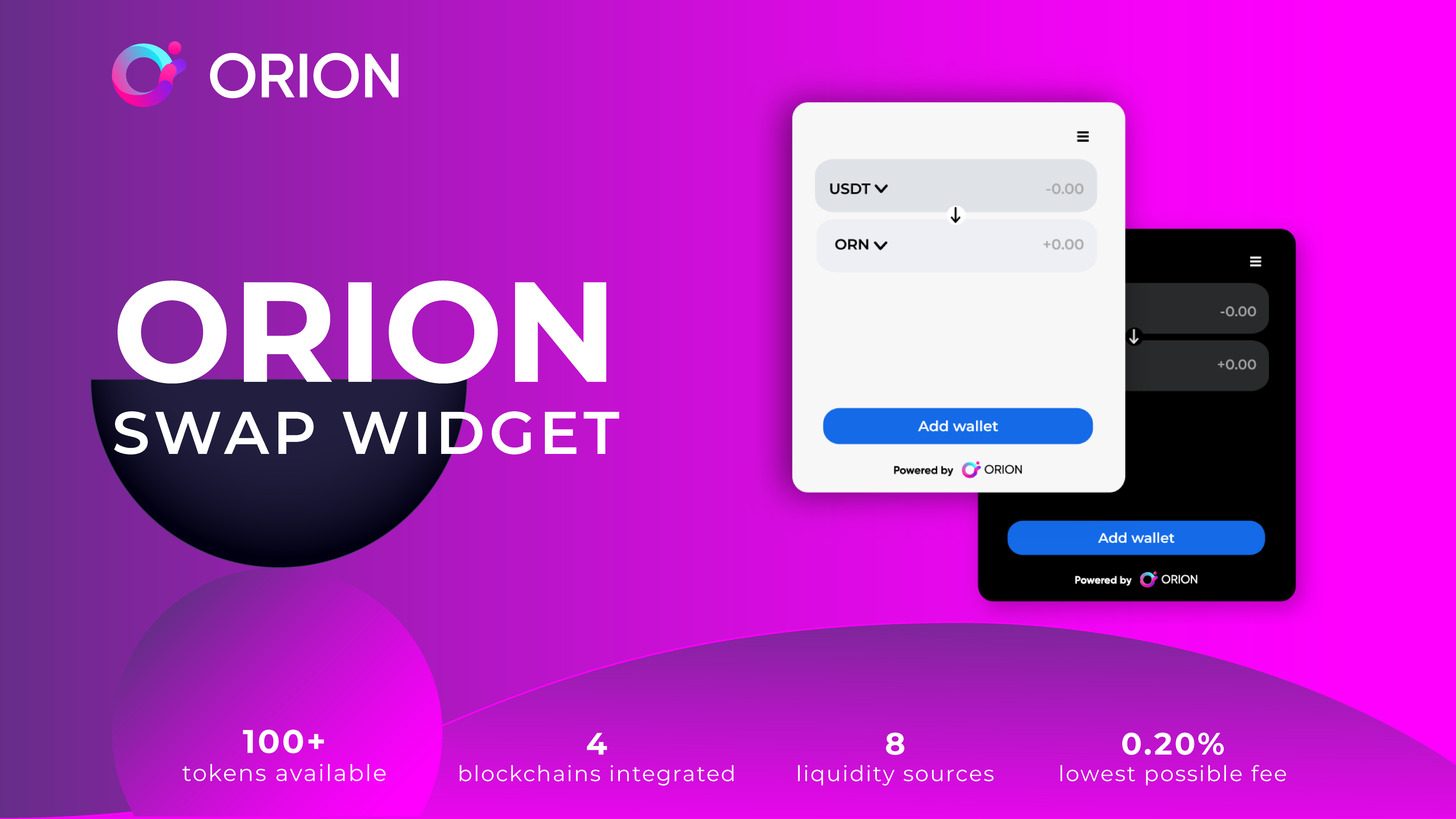 Widget de intercambio de Orion - Widget de comercio Defi media 3