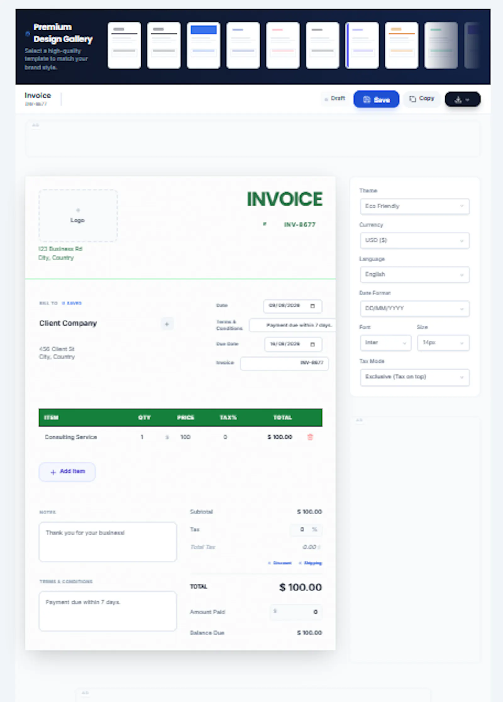 InvoiceItFree screenshot 2