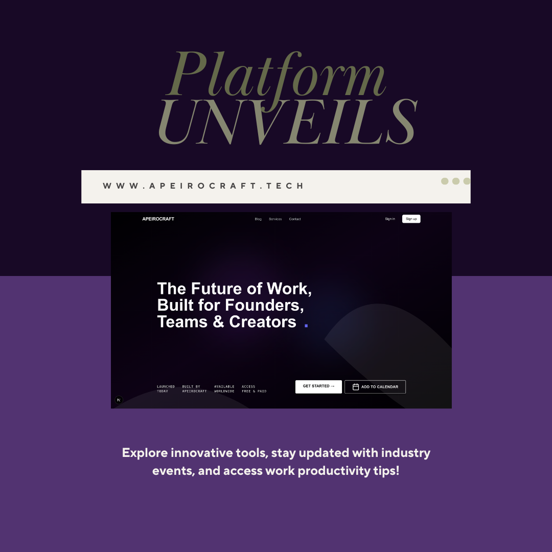ApeiroCraft - Making startups smarter—one craft, one tool media 1