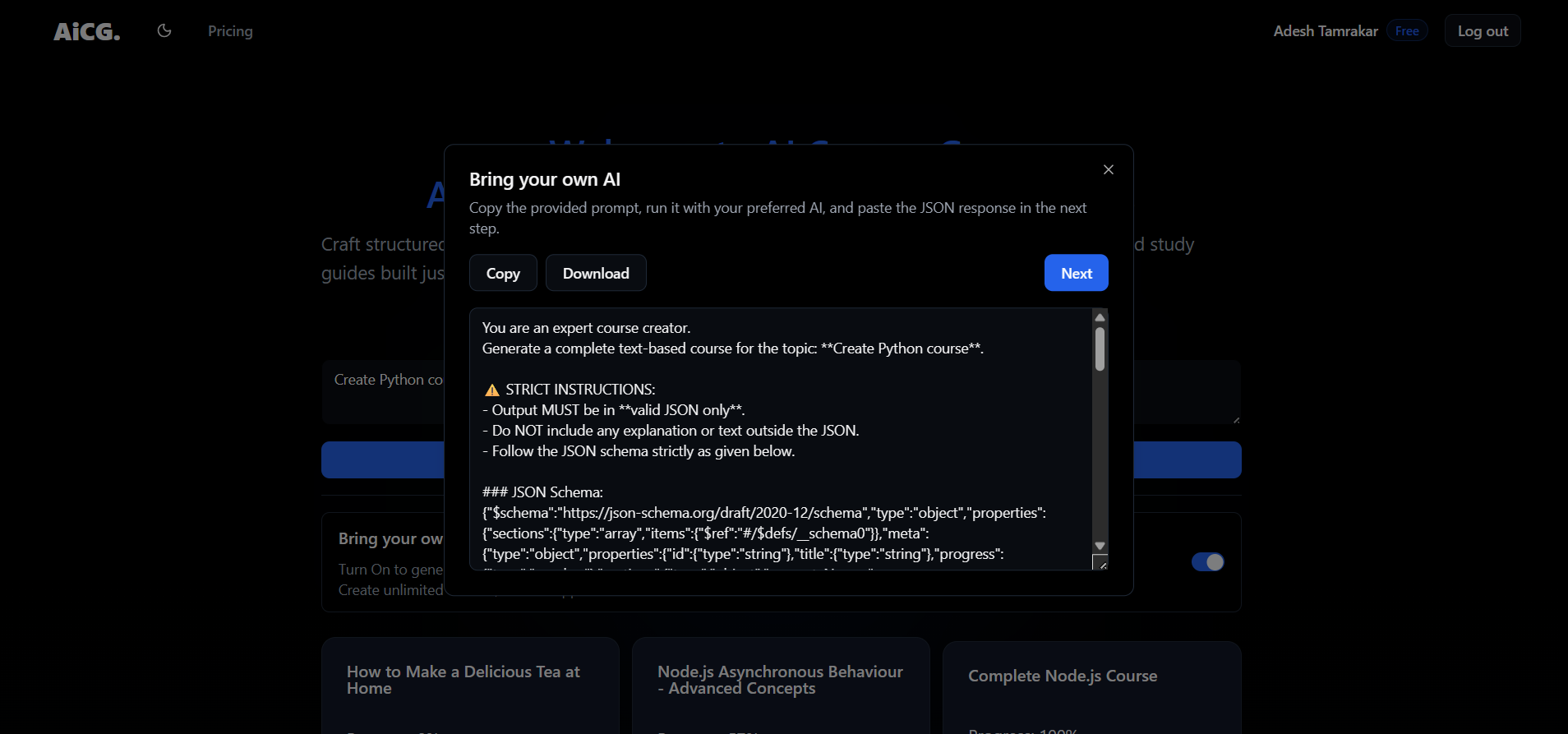 AI Course Gen - Screenshot 3 preview